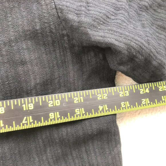 Alfani Mens Shirt Large Short Sleeve Linen Blend Button Up Casual Black Classic - Picture 4 of 8